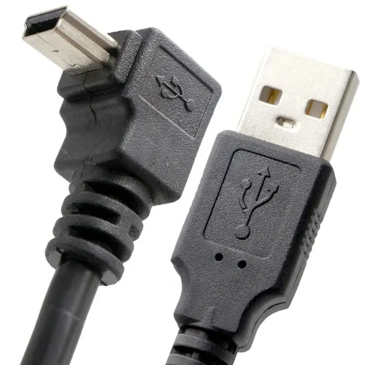 الجهة اليمنى من OEM إلى اليسار لأعلى لأسفل بزاوية 90 درجة USB A إلى كبل بيانات وحدة التحكم في جهاز USB PS3 الصغير