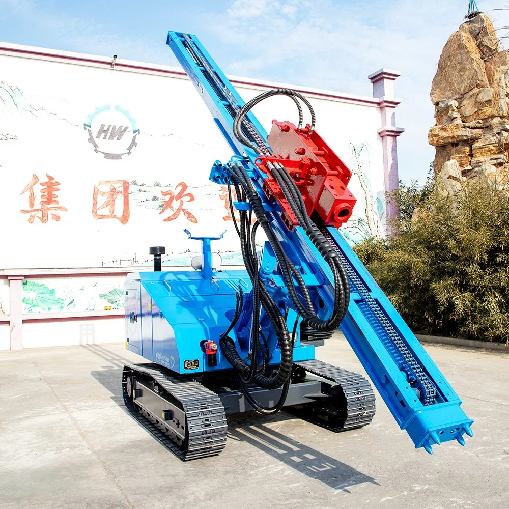 Hydraulic Solar Piling Driver Machine 600mm Hole Screw Pile Driver