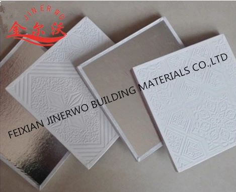 595*595mm 603*603mm PVC Laminated Gypsum Board Suspended Ceiling Tiles