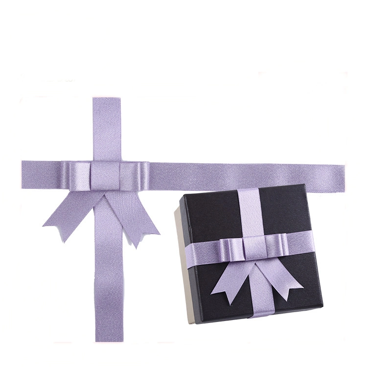 High quality/High cost performance  Printed Pre-Tied Stretch Christmas Party Wedding Gift Wrapping Ribbon Bow with Elastic Loop for Perfume Bottle