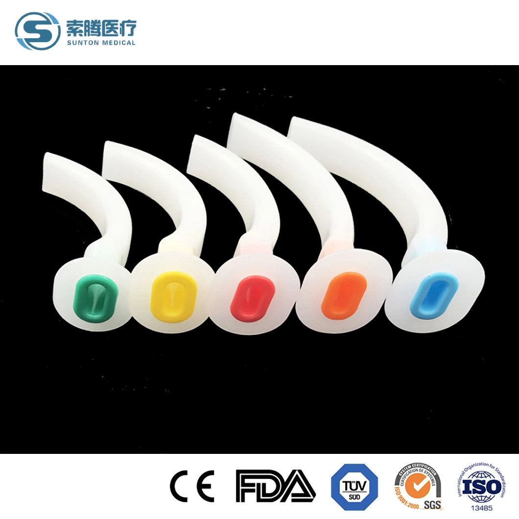 Sunton China Good Price Adult Pediatric Infant Size Antibacterial Soft Transparent PVC Oropharyngeal Airway Manufacturers