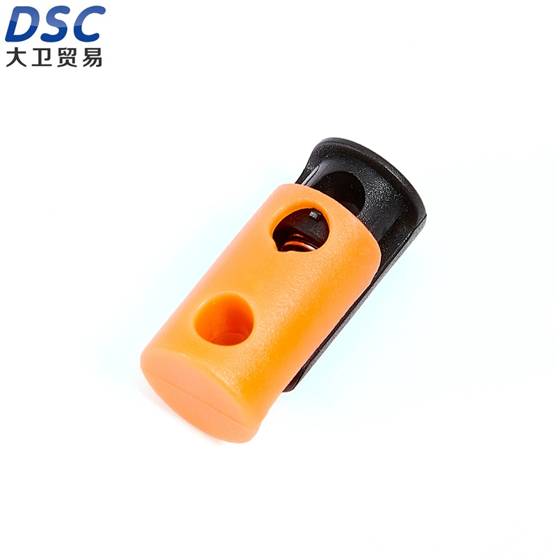 Colorful Plastic Spring Buckle Elastic Cord Adjustment Buckle Cylindrical Threading Buckle