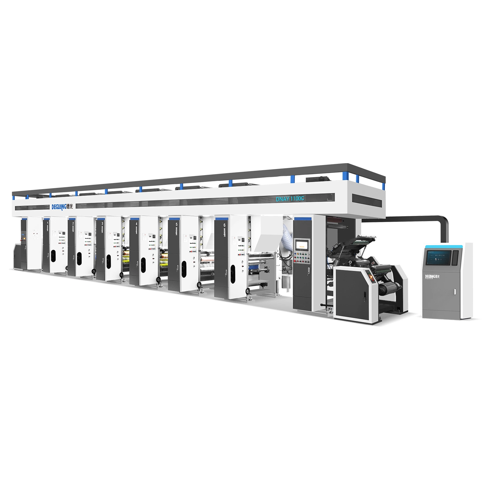 8 Farben 150mpm Automatische Register Tiefdruck-Druckmaschine mit 7 Motor