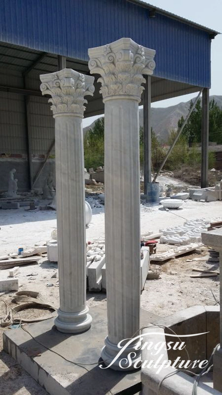 Customized Size Home Decoration White Marble Column