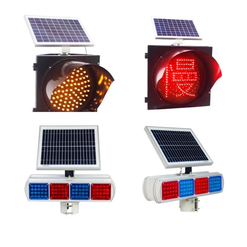 Trending Products Red Blue Traffic Flash Double-Side Traffic LED Warning Strobe Light Solar Flash Light