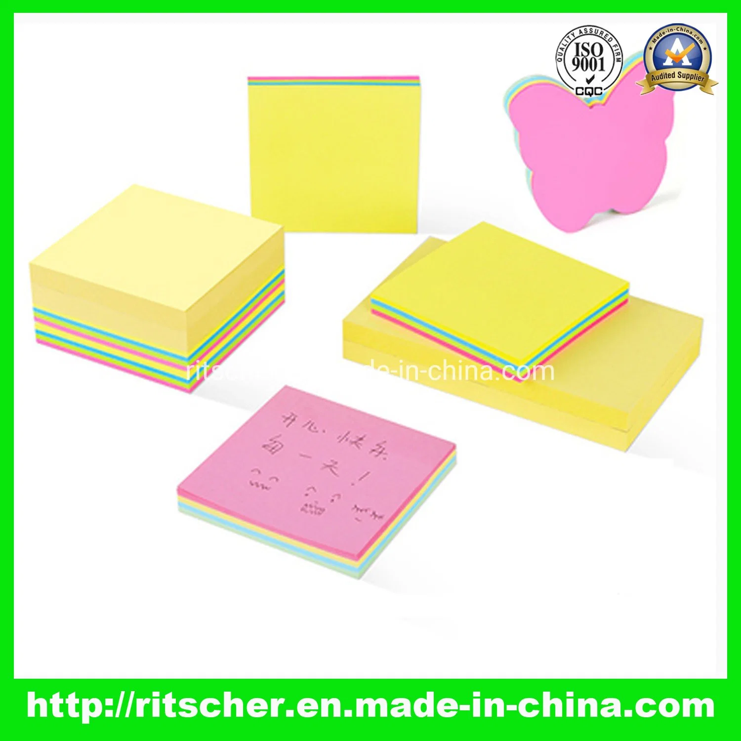 Promotion Gift Stationery Plastic Self-Adhesive Sticky Notes for Office and School Supply