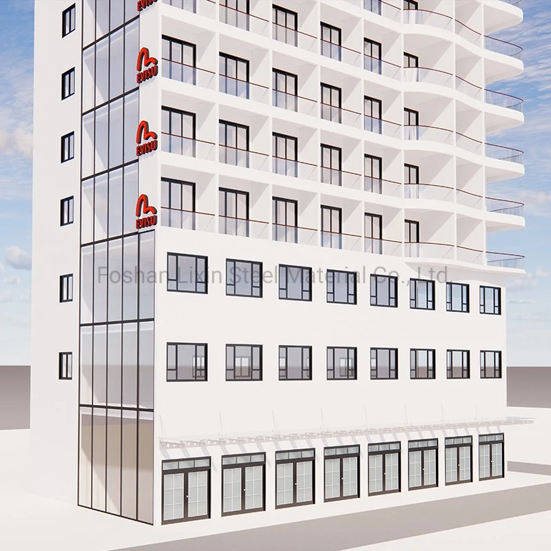 Multi-Storey Steel Construction Prefabricated Building Steel Hotel Office Apartment