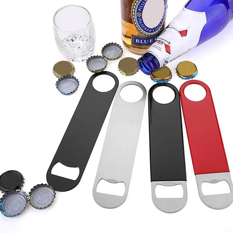 Custom Sublimation Stainless Steel Opener Bar Blade Customized Black Brand Blank Flat Beer Bottle Opener for Bar