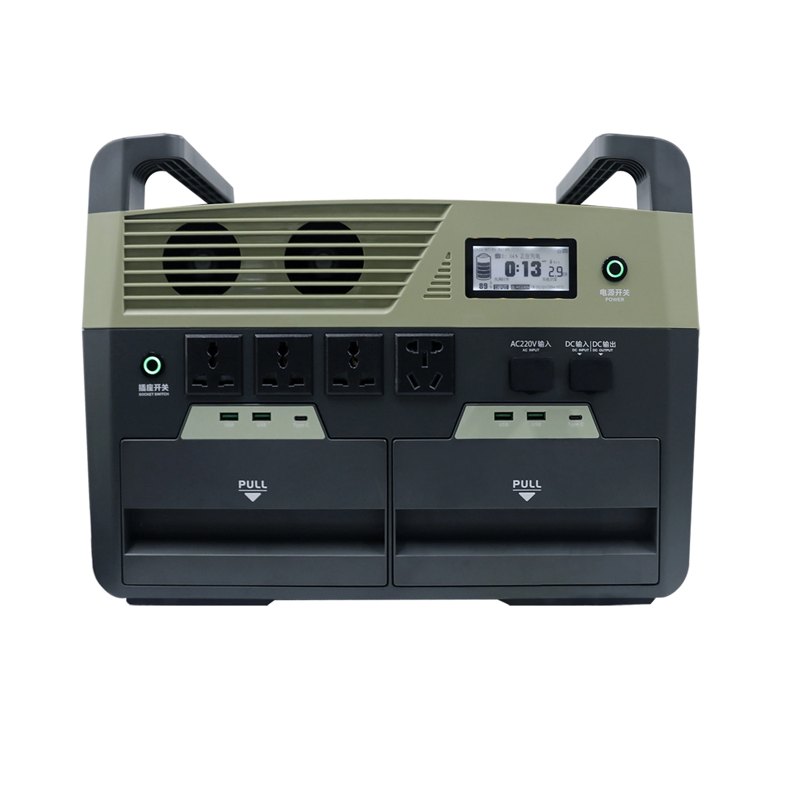 Portable Rechargeable Power Station 3600wh Solar Generator Lithium Rechargeable Power Supply with Inverter