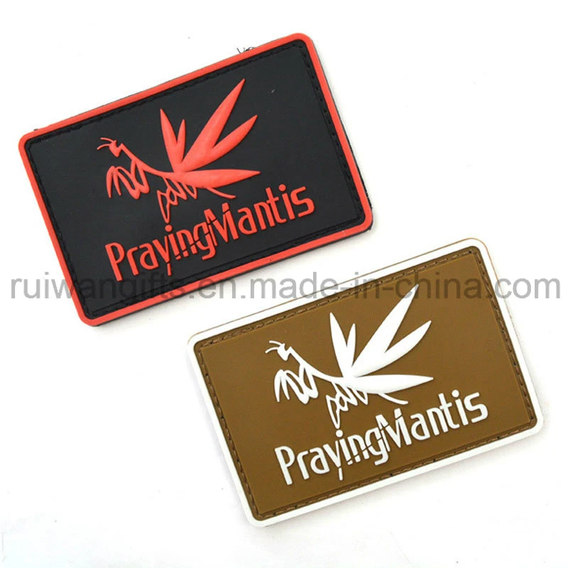 Custom 3D Embossed PVC Rubber Patch for Shoes Label, Garment Badge