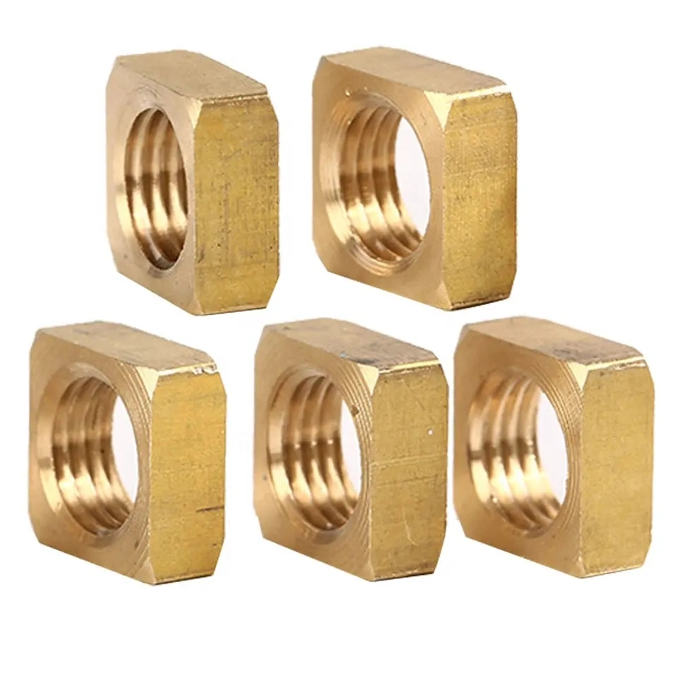 Good Quality Thin Type Nut M4 M5 Brass Square Nuts for Bolt