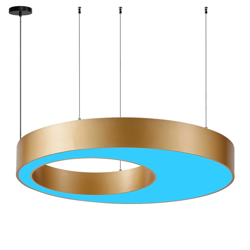 Simple Round Bedroom LED Ceiling Lights Modern Home Decor Creative Ring Circle Moon Shape LED Chandelier Pendant Lighgt for House Office Hotel