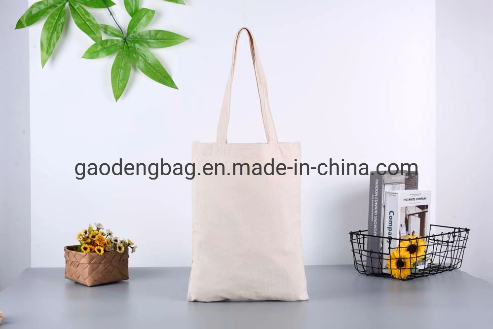 Logo Design Promotional Price Natural Cotton Canvas Travel Hand Bag