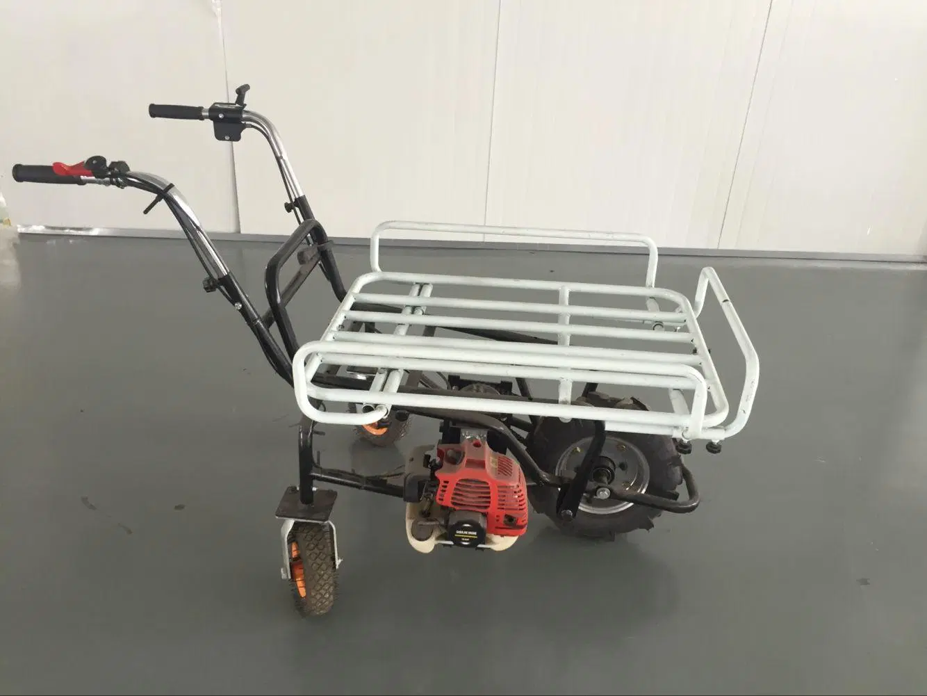 Petrol Barrow with Three Wheels and Frame