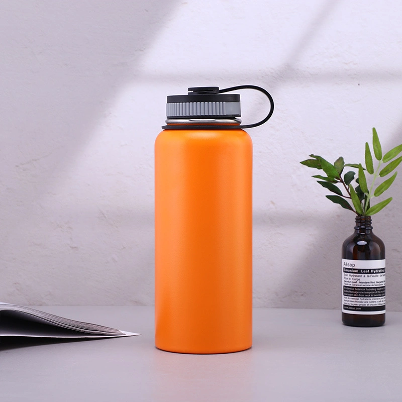 12 18 24 32 40 64 128 Oz Wide Mouth Potable BPA Free Leak Proof Insulated Vacuum Double Wall Metal Stainless Steel Water Bottle
