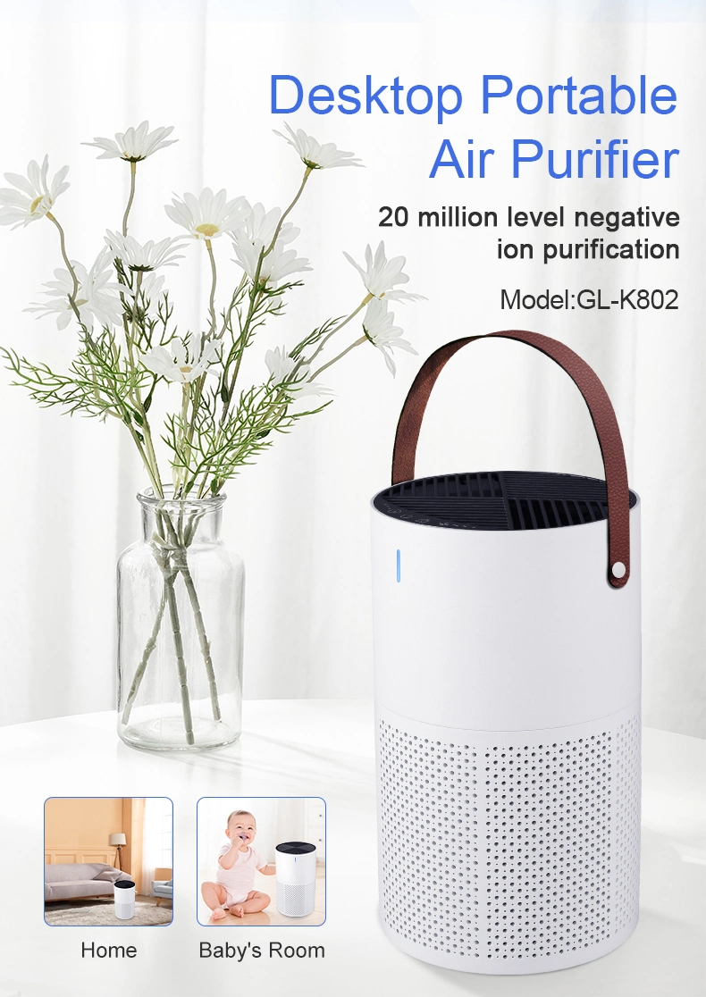 La division Portable Air Purifiers salle utilisée pour la voiture Accueil Hôtel filtre HEPA du filtre à air pour les polluants atmosphériques