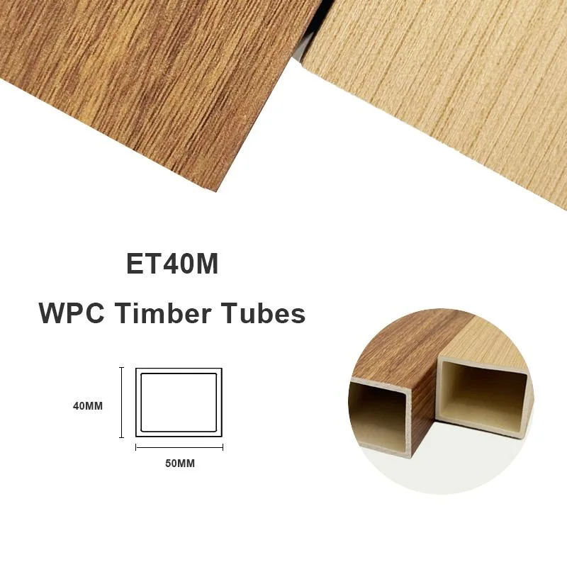 WPC Eco Hollow Timber Tube, Madeira Composite Timber, PVC decoração interior materiais de construção baratos