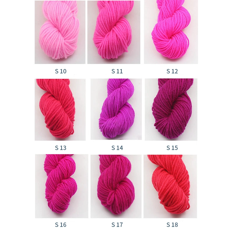 Wholesale/Supplier 100% Acrylic Yarn Dyed Color 4plys Hand Knitting Yarn