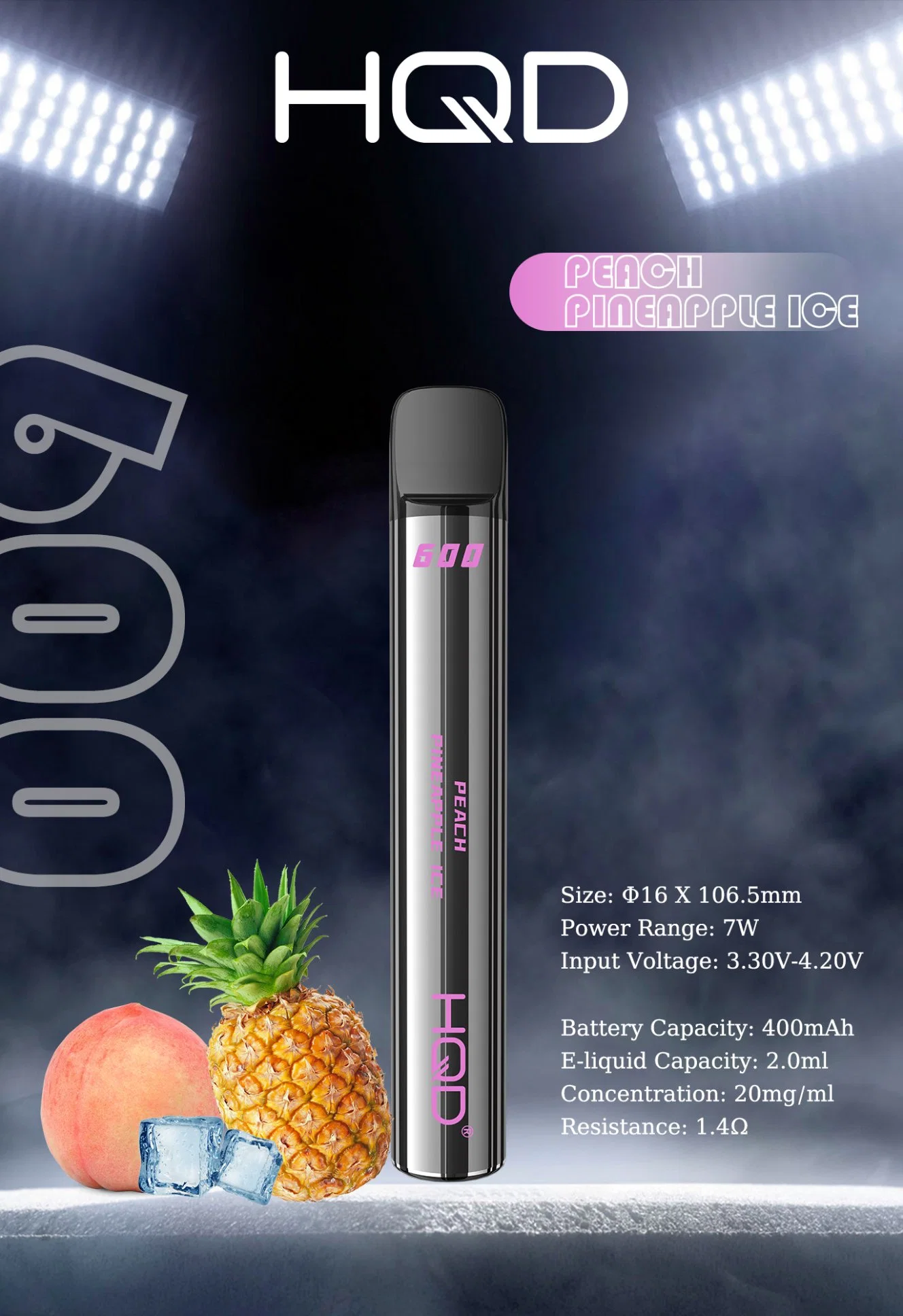 2023 New Arrival Hqd 600puffs Vape Disposable/Chargeable From Hqd in 1688 Alibaba OEM/ODM Available