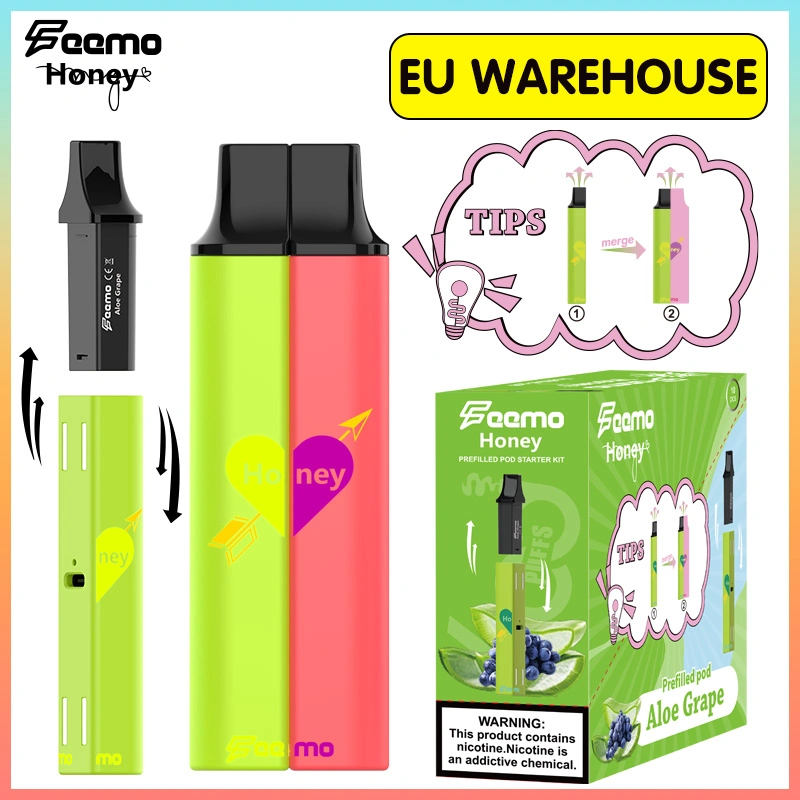 Feemo Einweg Honey Vapor 2 ml Pod Vape E-Zigarette Kits Mit TBD