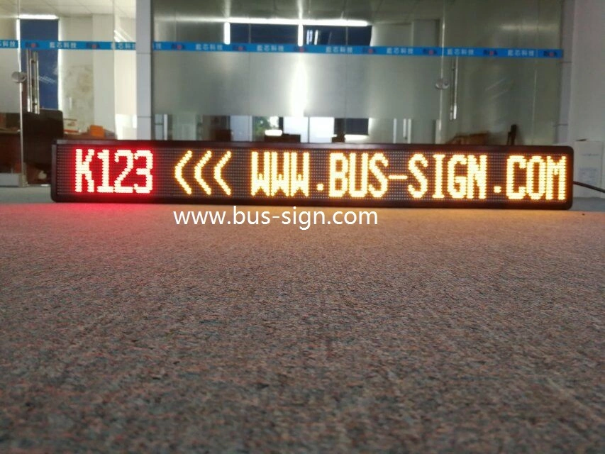 Bus Scrolling Display Amber Programmable LED Moving Text Sign