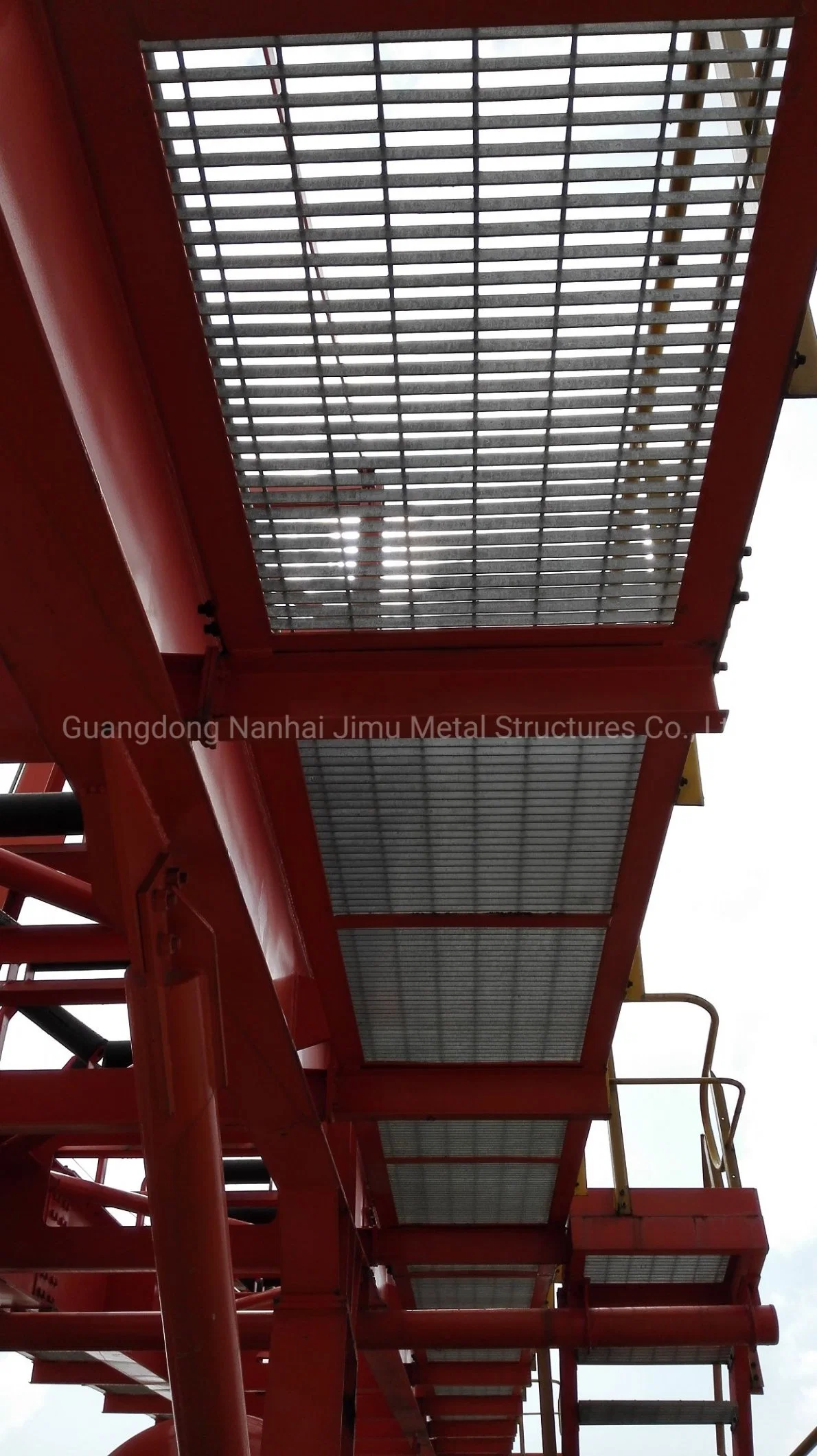 Jimu Hot DIP Galvanized Steel Grating Walkway Light Steel Structure Handrail