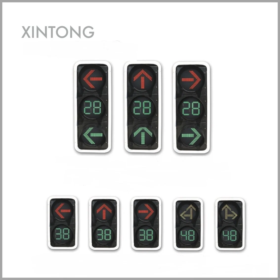 Exceed 50000 Hours Vehicle Xintong Full Screen Traffic Signal Light