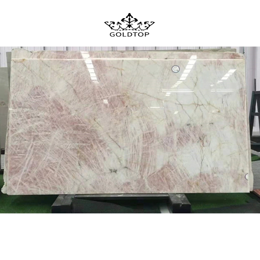 Chinese Ornament Natural Stone Polished/ Honed Surface Bathroom/Kitchen /Living Room Countertop Pink Crystal Marble for Home