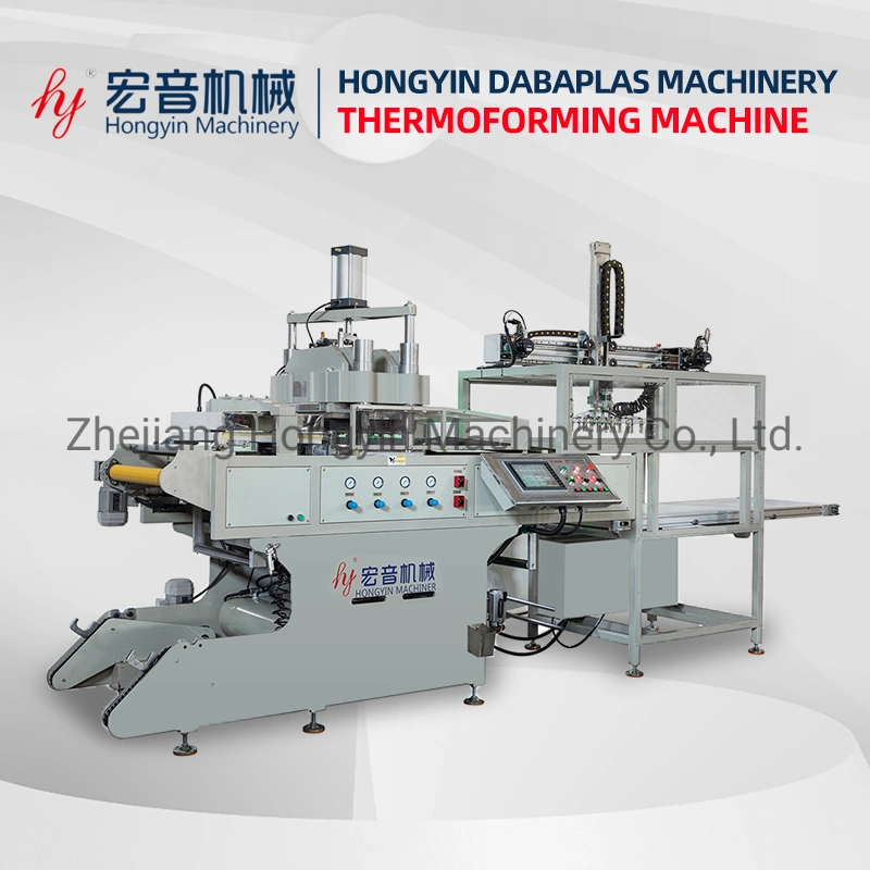 Automatic Forming Cutting Stacking Counting Plastic Lid Cover Thermoforming Machine