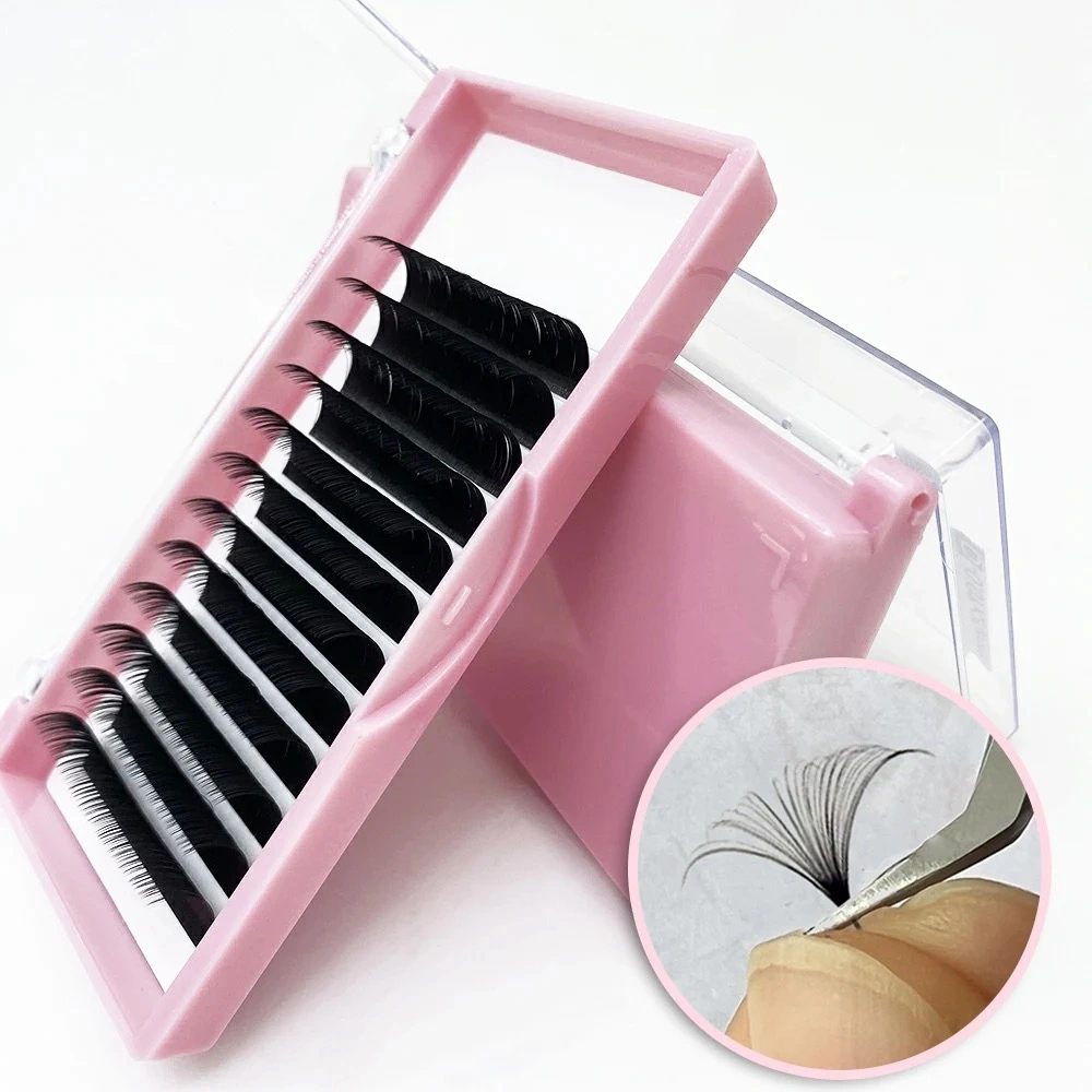 0.07mm C D Easy Fanning Free Samples Volume Lashes Eyelash Packaging Box Easy Fans Blooming Russian Eyelash Extensions