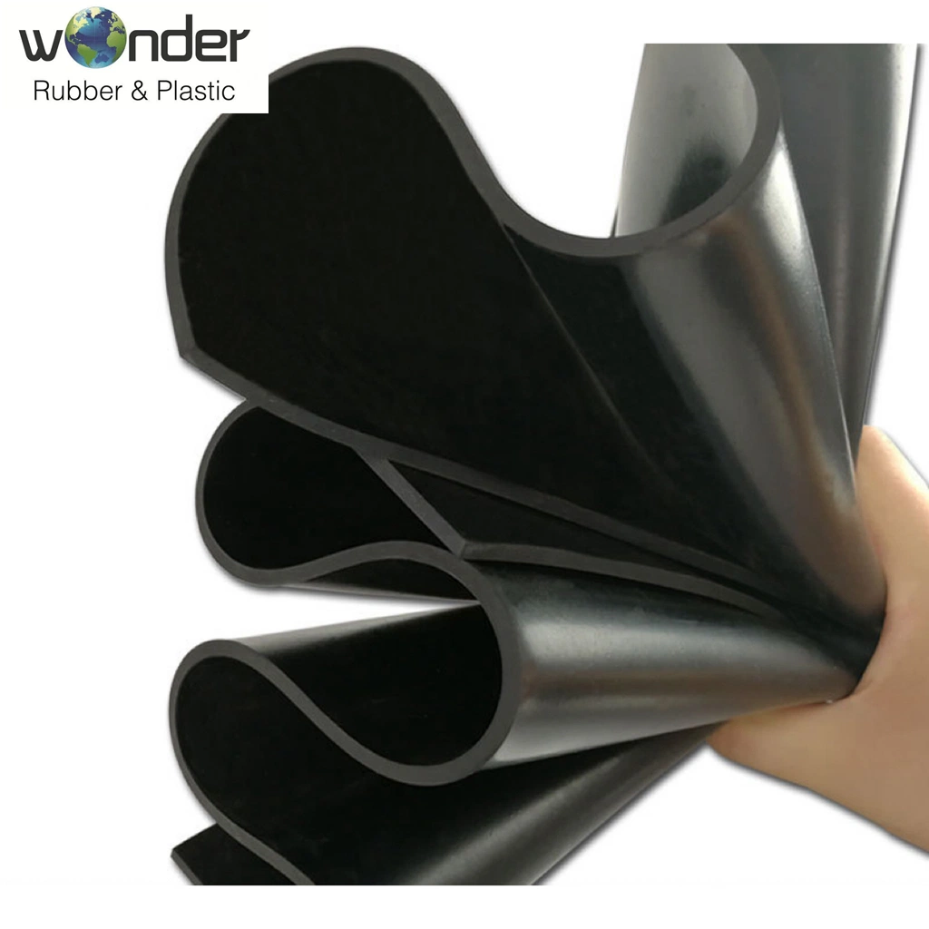 Oil-Resistant Industrial Smooth Black Neoprene Fabric /Cr NBR Rubber Sheet