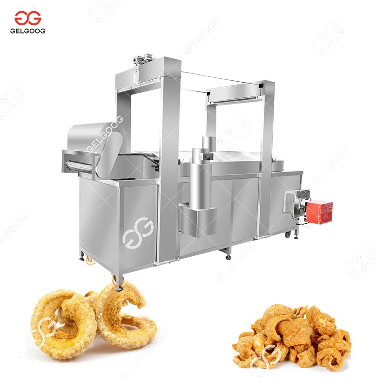 Gas Heizung Kontinuierliche Schweinefleisch Haut Snack Lebensmittel Fritteuse Huhn Nugget Fritteuse Chinchin Fritteuse Hühnchen Nugget Erdnuss Frittiermaschine