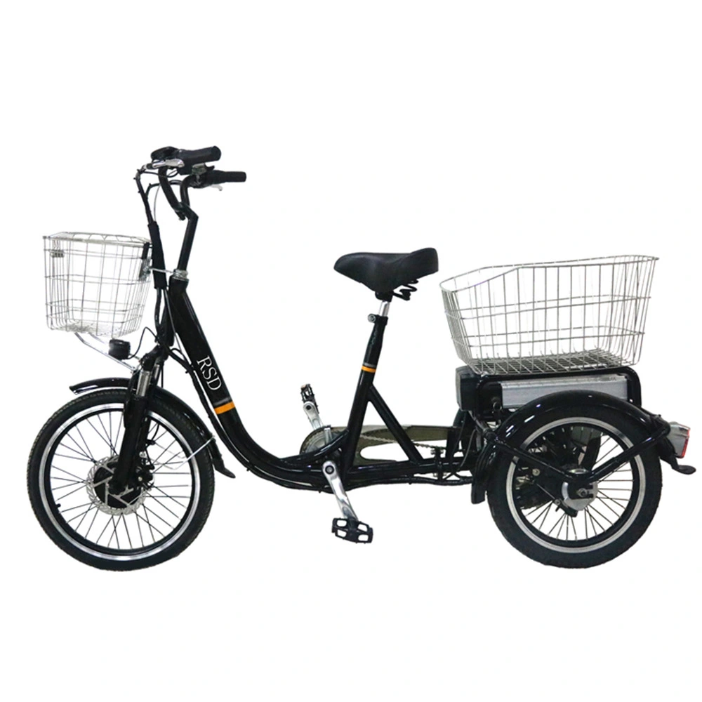 Usadas de alta calidad de 3 ruedas eléctrica Trike que se pliega para Adultsthree ruedas de carga eléctrica Trike, Big Box bienes Thot venta de neumáticos de la Grasa Trike eléctrico motor de 500 W