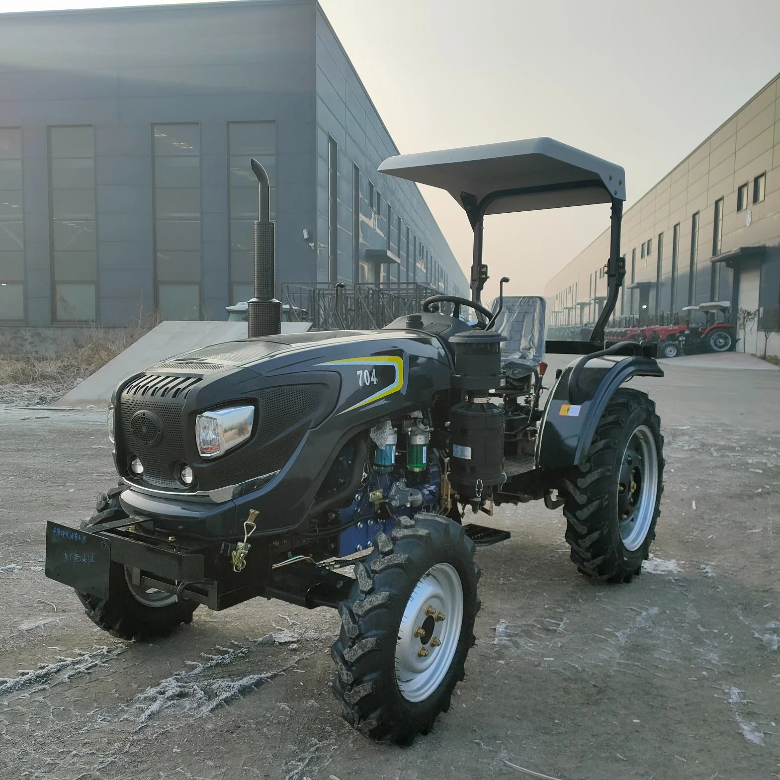 50hp 4X4 con tractor agrícola Sunshade Plus pala cargadora frontal