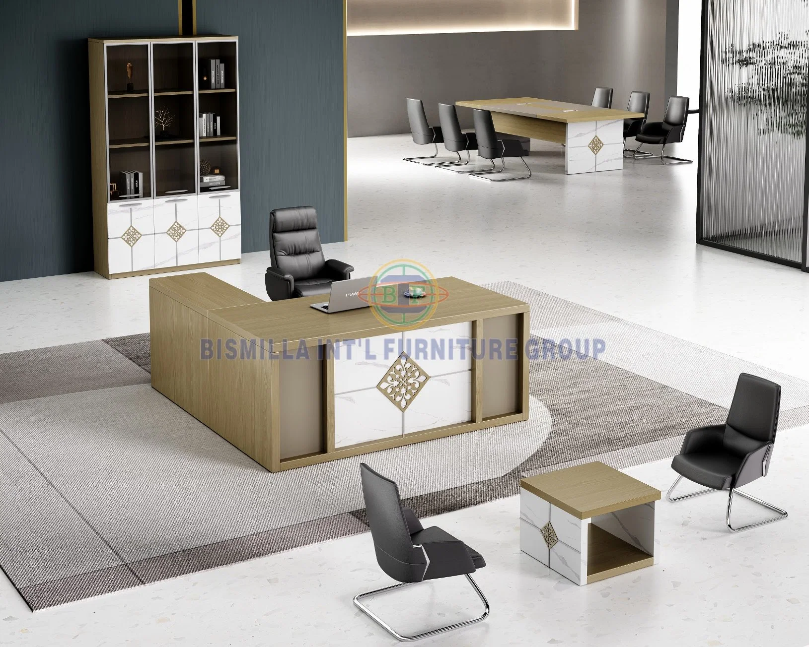 Nouveau design mobilier Arabie Saoudite populaire Melamine Bureau Table