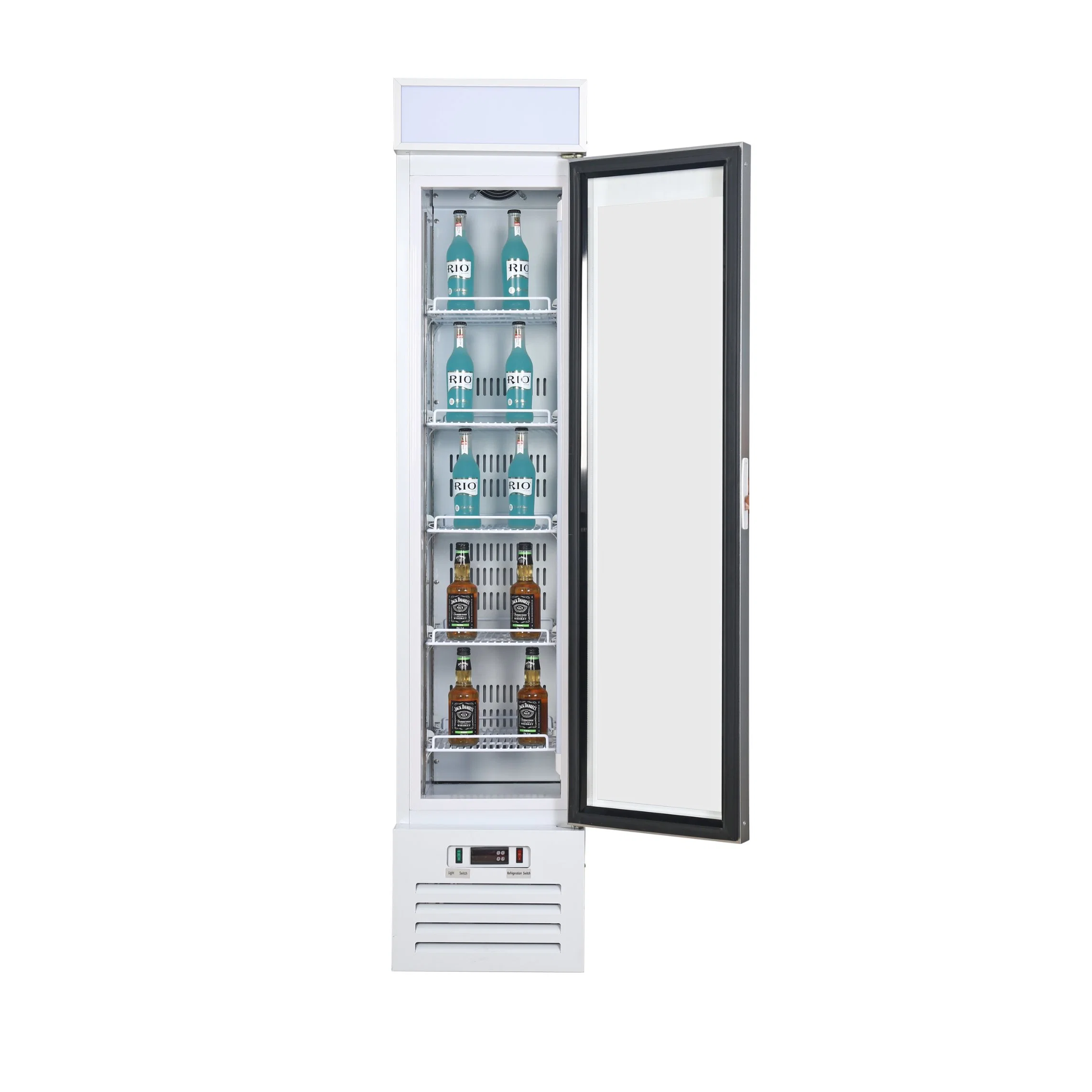 High quality/High cost performance  Upright Single Glass Door Refrigerator Mini Fridge Electrical Fridge