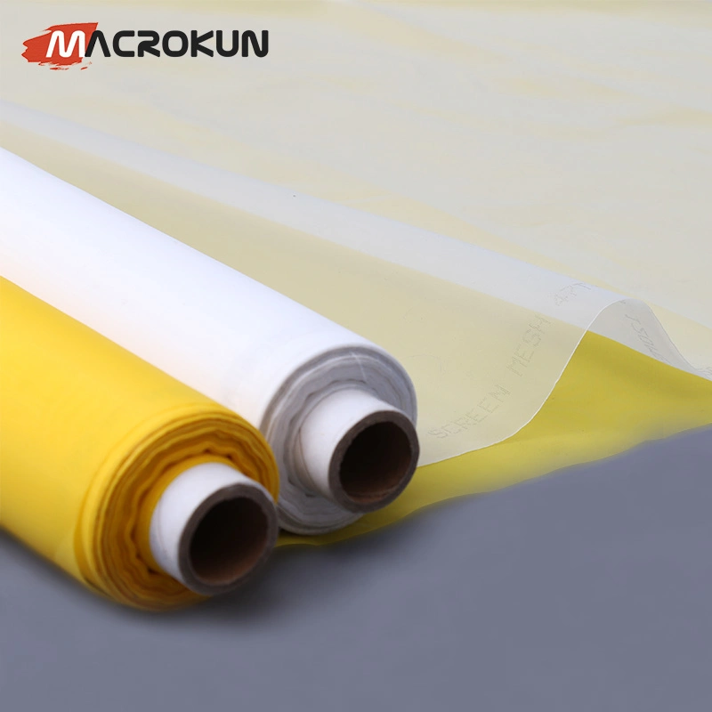 White/ Yellow 80 100 110 120 135 150 160 180 195 200 250 300 Mesh Polyester Silk Screen Printing Mesh for Screen Printing