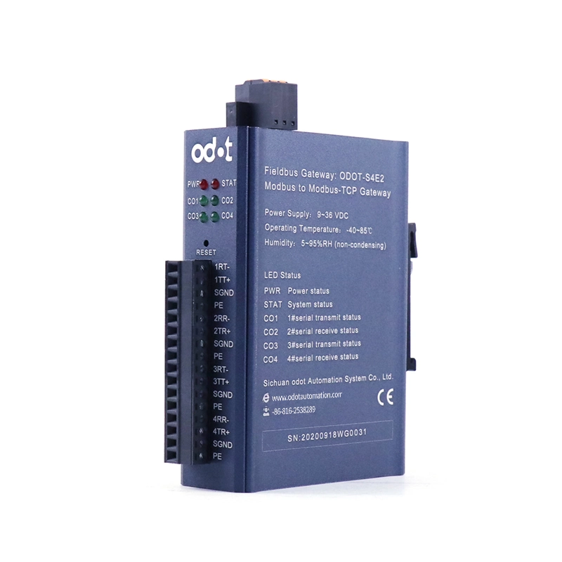 Modbus RTU Protocol Converter Ascii to Modbus TCP with 4 Serials Port and 2 Ethernet Ports