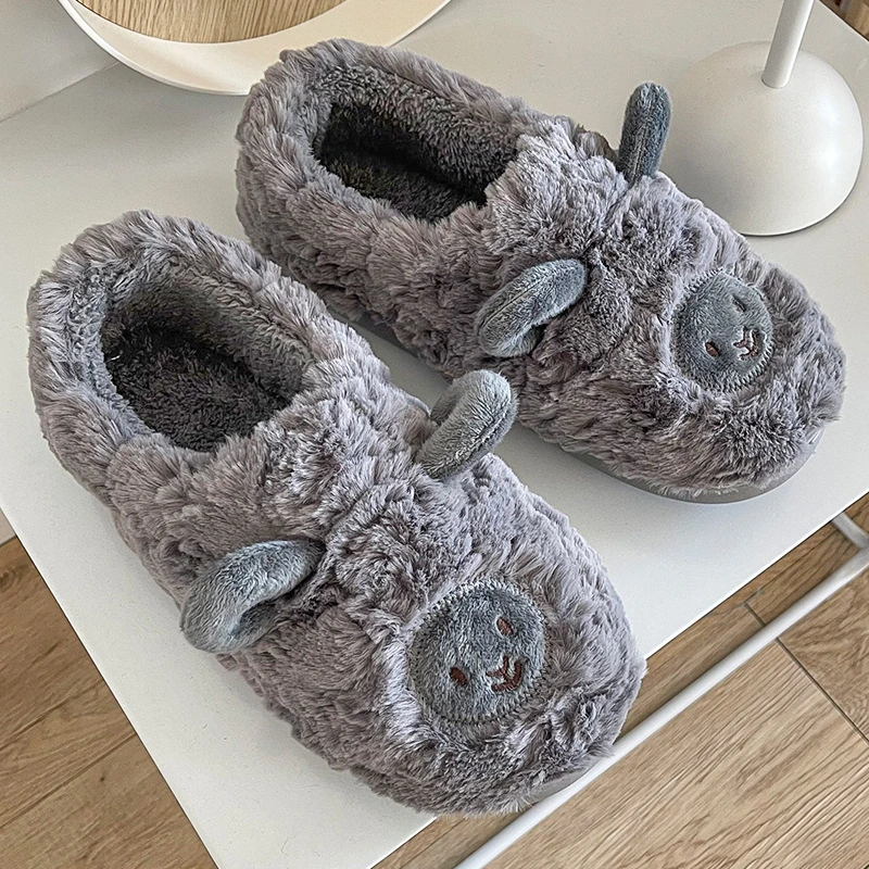 Agneau mouton Super Doux un jouet en peluche shoe slipper hiver confortable de gros bébé OEM