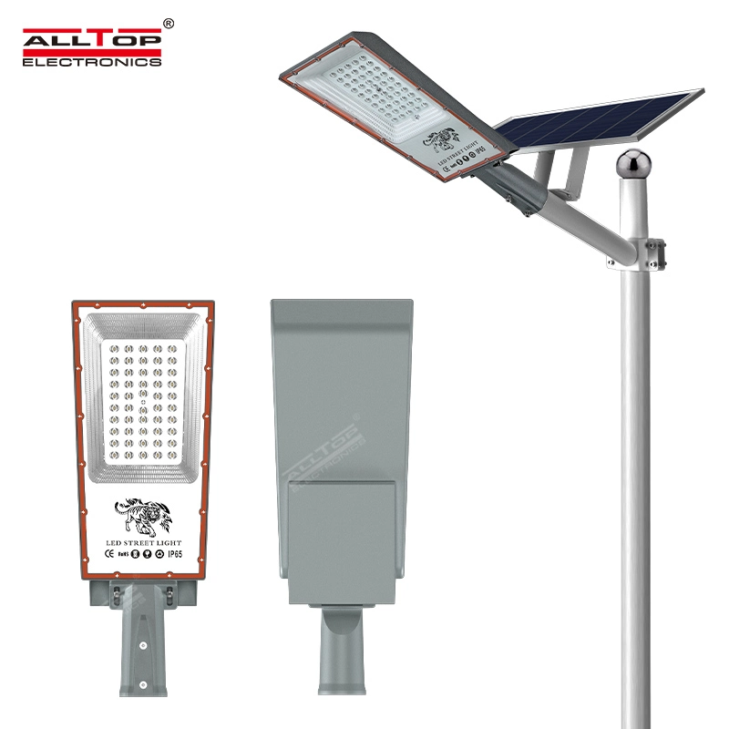 Alltop New Product Aluminum Waterproof IP65 Street Light 100 200 Outdoor Split LED Solar Power Street Lamp