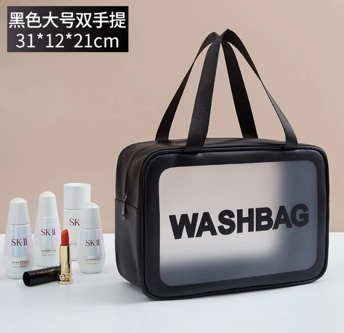 Портативная дорожная сумка для мытья Прозрачная сумка для туалетных принадлежностей PU Водонепроницаемый косметический футляр для макияжа