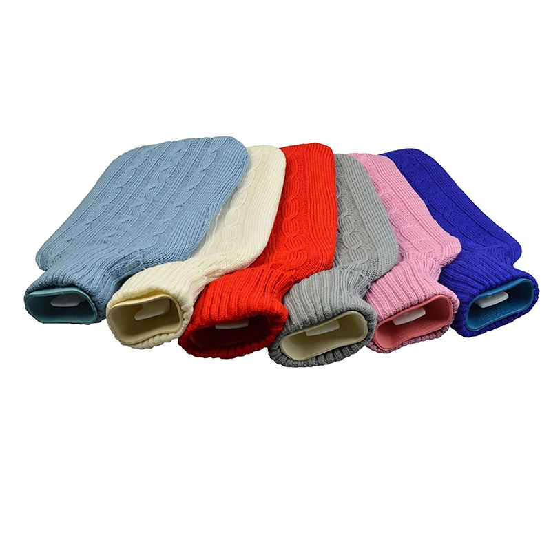 Daily Use Body Warm Water Injection Rubber Bottle Hot-Water Bag Knitted Cover