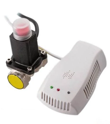 High quality/High cost performance Wired Gas Detector Alarm with Gas Solenoid Valve