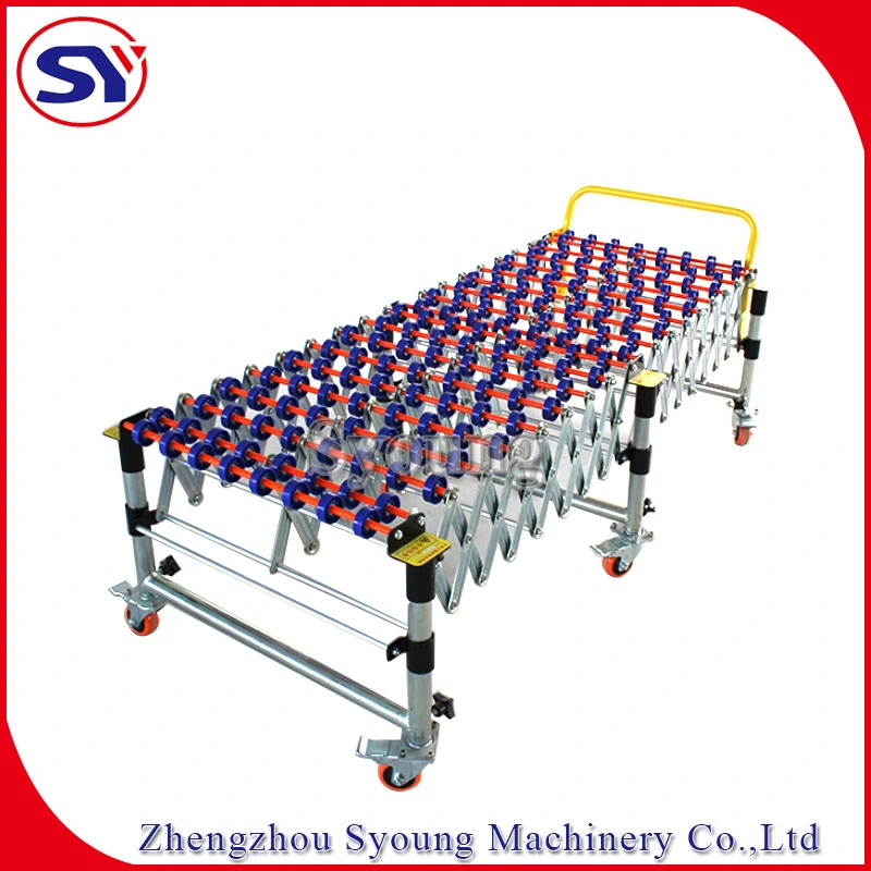 Skate Wheel Flexible Conveyor Telescopic Roller Conveyor for Truck Container Loading Unloading