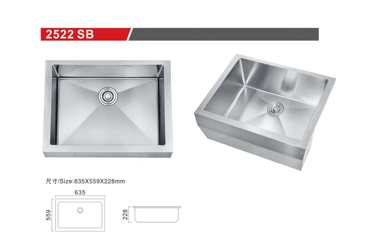 Walnut Quality Kitchen Stainless Steel Sink Large Deep Single Bowl with Faucet Undermount Factory High quality/High cost performance  Wholesale/Supplier OEM SUS304/20