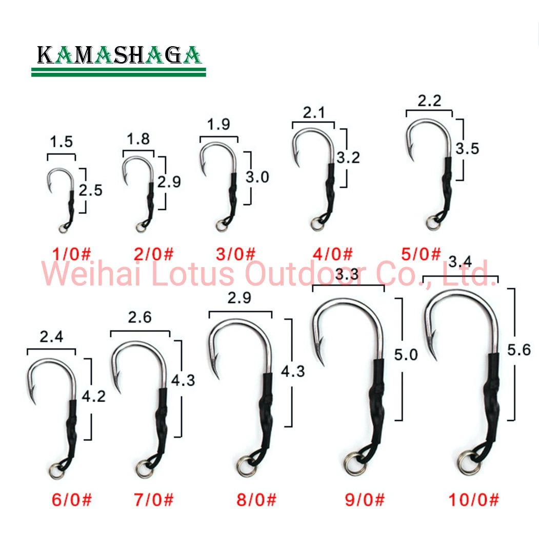 Slow Pitch Jig Assist Hooks Double Assist Jigging Hooks 1/0-10/0