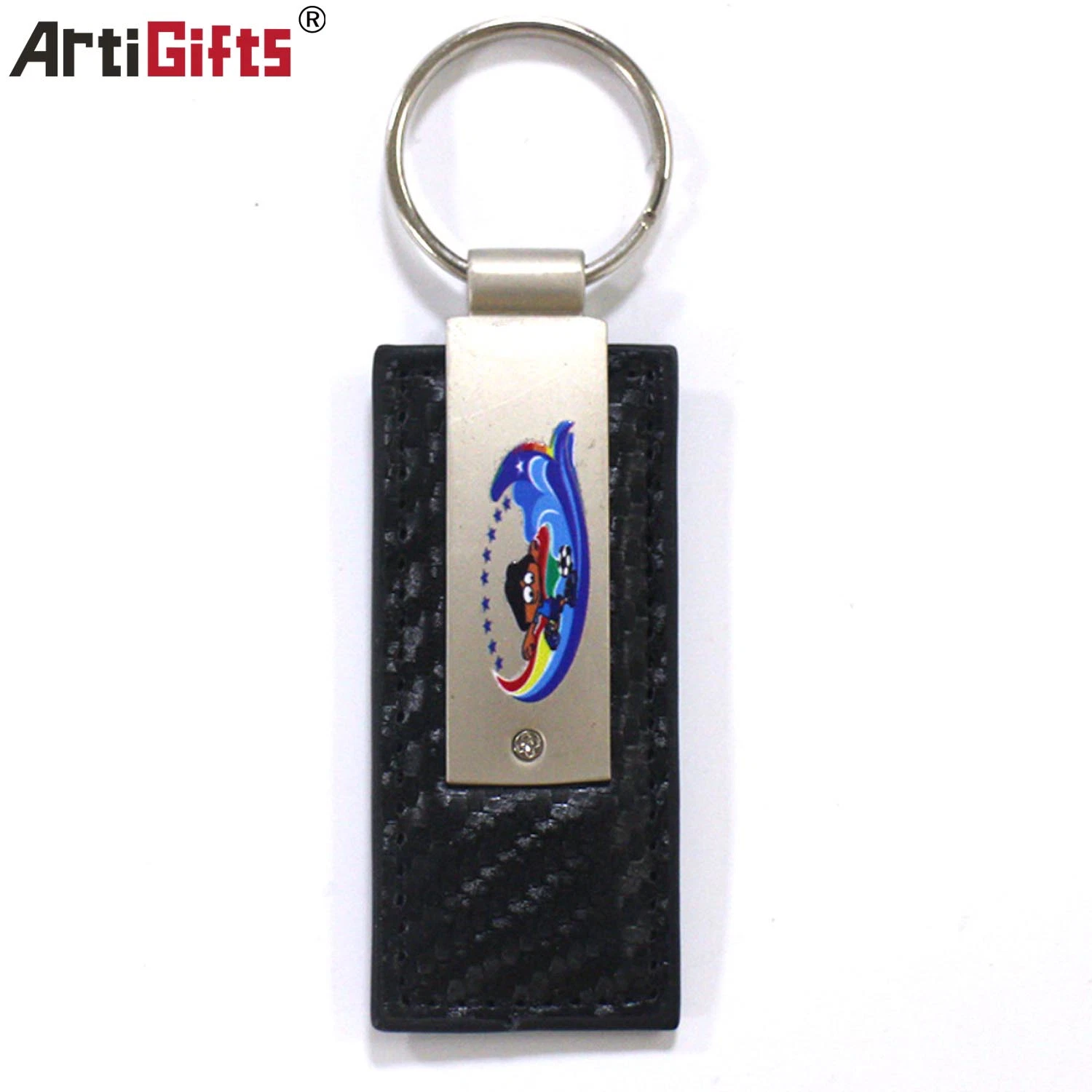 Custom Promotional PU Leather Key Holder Keychain