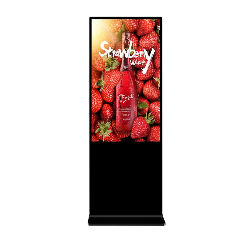 55 Inch Floor Standing Digital Signage Monitor Remote Advertising Display