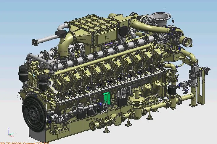 2MW 2000kW Generador de cogeneración de potencia de pistón de gas natural (2000GF9-T)