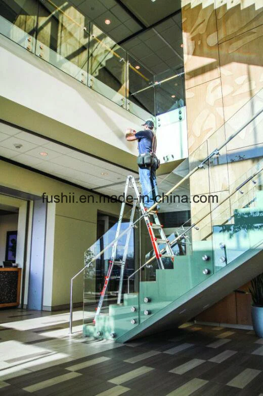 Flared Legs Multipurpose Aluminum Giant Foldable Ladder for Stairs